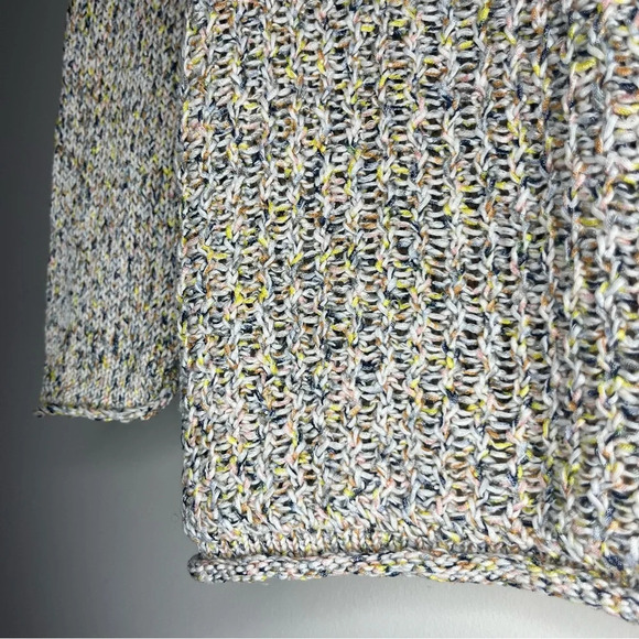 NATURALS D&CO Metallic Open Knit Drop Shoulder Sweater - Picture 7 of 11